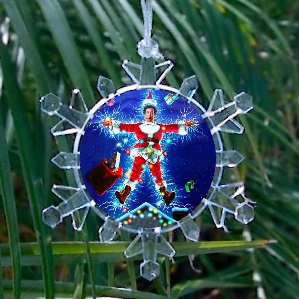 Clark Griswold Snowflake Blinks Lit Holiday Christmas Vacation Tree Ornament